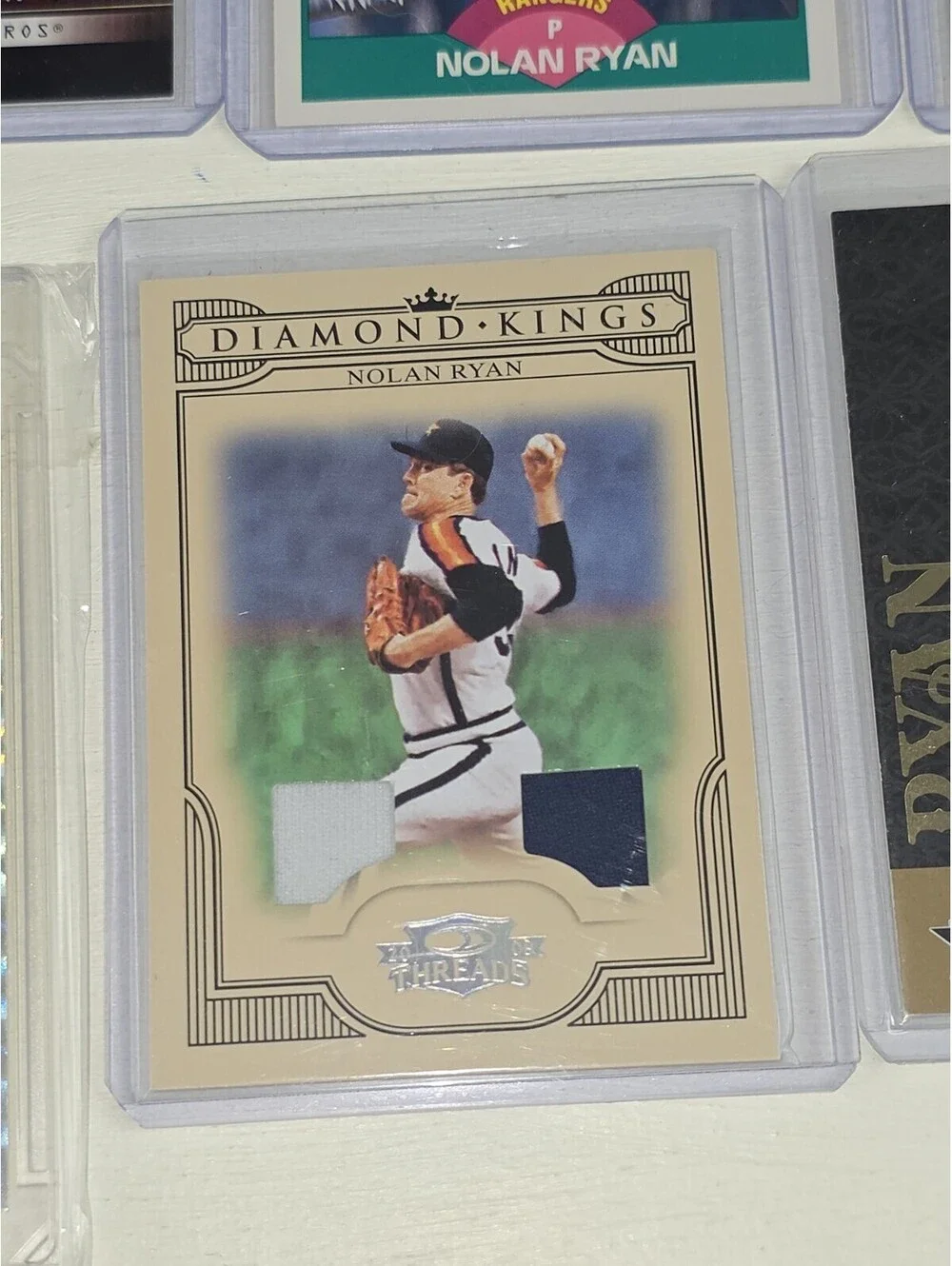 Huge Nolan Ryan Lot W/2008 Donruss Threads Diamond Kings Game-Worn Patch #/50 SP
